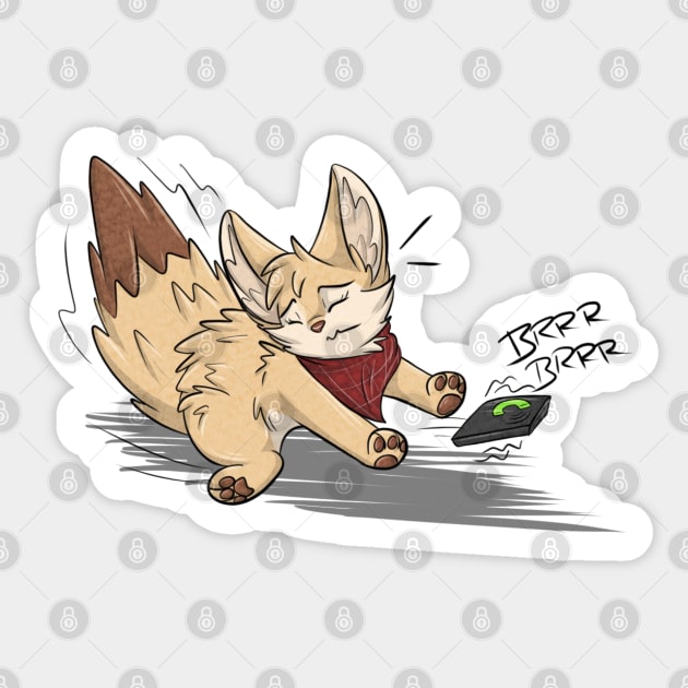 Dont call me Fennec Fox Sticker by Fennek